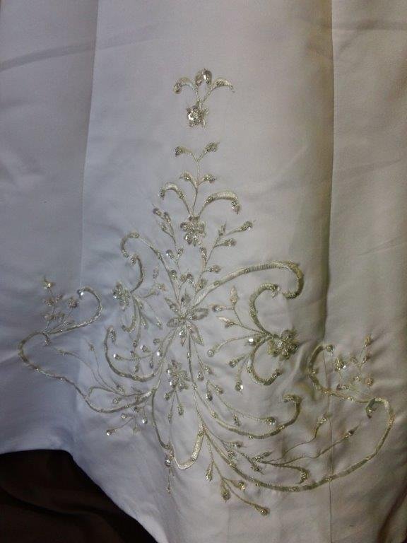 embroidered flower girl skirt